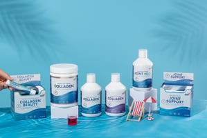 Swedish Nutra products in a blue background